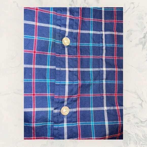 Vineyard Vines Murray Shirt Blue Red Long Sleeve Button Down Men’s Size Medium - Picture 4 of 6